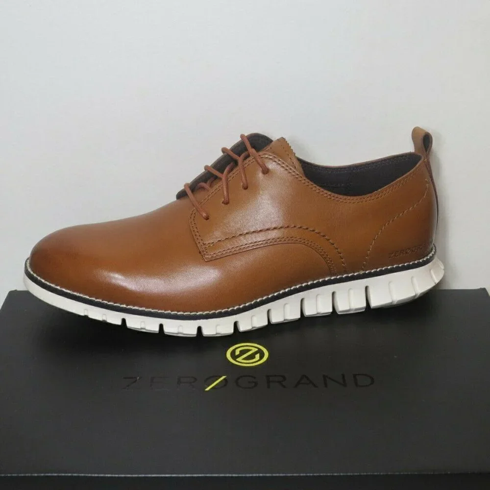 Cole Haan Zerogrand Wingtip Oxford Plain British Tan Men Shoe C35591